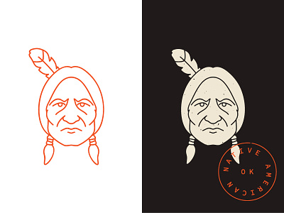 Native American american graphicdelivery icon illustration indian monoline native retro vlad cristea