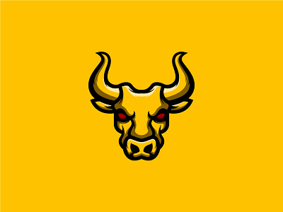 Yellow Bull Logo Design animal bull character drawing esport freelance gaming gaminglogo illustration illustrator logo logodesign logoesport logomaker logotype mascot mascot character mascotlogo vector vector art