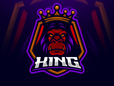 King branding design esport freelance game graphic design illustration illustrator logo logogame logosport mascot vector vector art