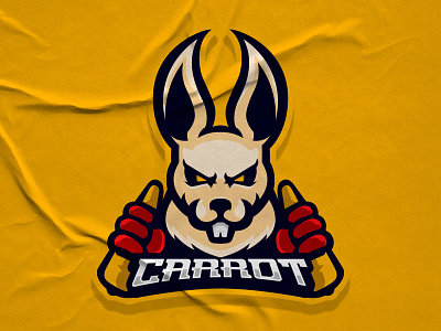 Carrot branding carrot design esportlogo freelance gaminglogo graphic design icon illustration illustrator logo mascot mascotlogo rabbit vector vector art