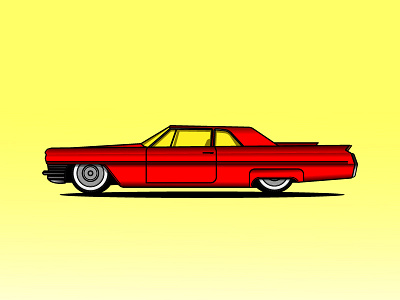 Cadilac Fleetwood 1963 cadillac cadillac fleetwood car classic classic car design freelance graphic illustration logo sport car vector vector art