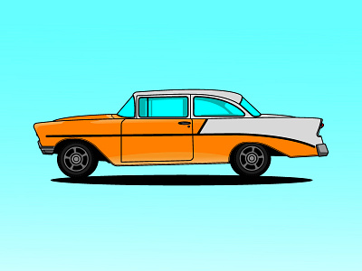 Chevrolet 210 in 1955 adobe car chevrolet classic classic car design design graphic freelance illustraor illustration logo photoshop sport car vector vector art