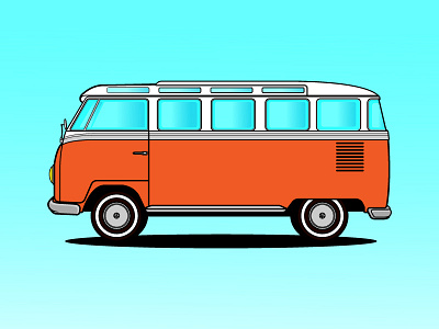 Volkswagen Combi adobe bus car classic classic car combi design freelance illustration illustrator logo photoshop van vector vector art volkswagen