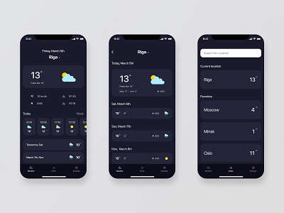 Weather App app application design design app designer figma mobile prototype ui ux