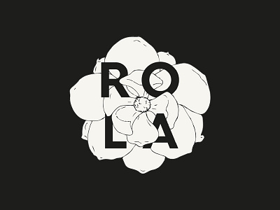 ROLA 1 branding flower illustration logo typography