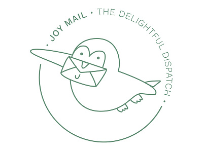 Joy Mail Logo Mark bird bird illustration bird sketch delivery design graphic design illustration logo logo design logo mark mail mail delivery shillington shillington melbourne shillo melbourne