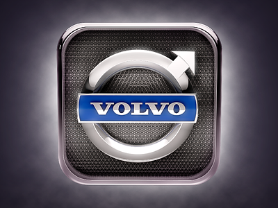 Volvo club iOS icon application chrome club design graphic design icon ios reflection ui ux volvo