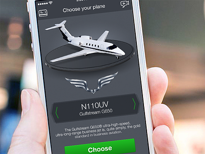 Luftwing App airplane app design business jet glossy ios isa jet mobile design ui ux wings