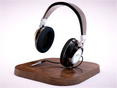 Headphones icon 3d headphones icon wood