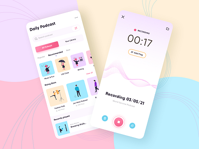 Podcast Mobile App app app design concept mobile app mobile app design mobile design mobile ui podcast podcast app