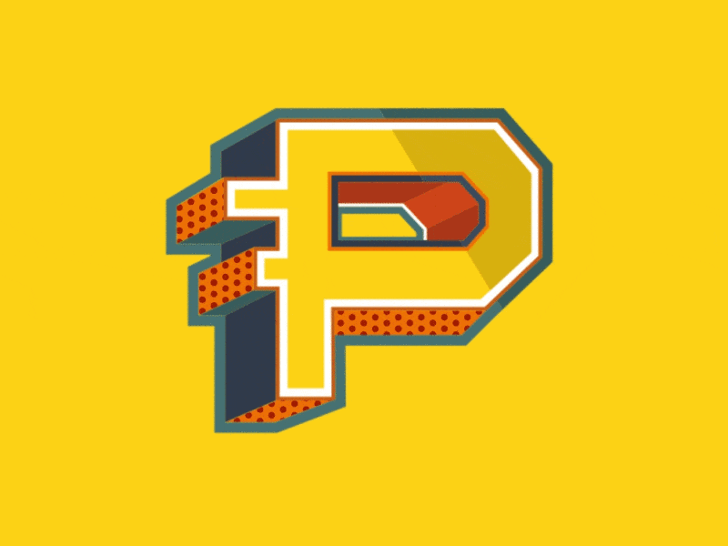 P as pizza animation branding design kinetic typography logo logo motion motion design p pizza typorgraphy vector
