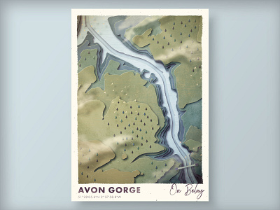Avon Gorge ai art blue bristol color design illustration nature poster river trees vector