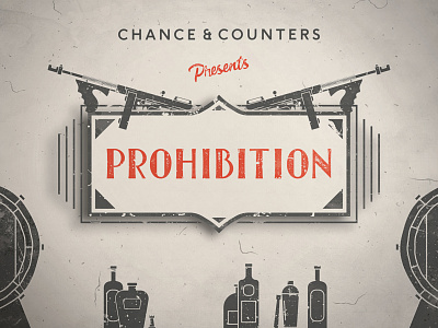 Chance & Counters Prohibition Event adobe illustrator advertising ai art boardgames color illustration poster print vector