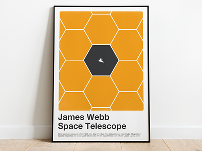 James Webb Space Telescope - Poster hubble illustration james webb space telescope jwst mars nasa nerd nerdy poster print sci fi science space webb telescope