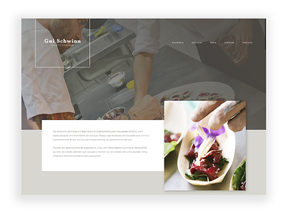 Chef Gui Schwinn - Website chef food gastronomy site uidesign uxdesign website