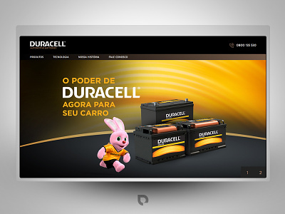 Duracell Automotive Batteries - South America auto automotive batteries bunny duracell site uidesign uxdesign website