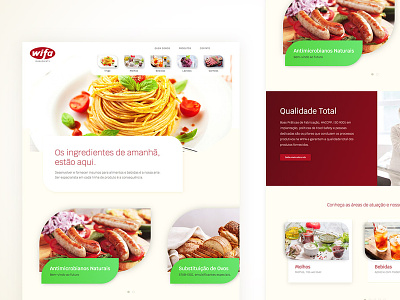 Wifa Ingredients - Website brasil brazil florianopolis floripa food ingredients site uidesign uxdesign website