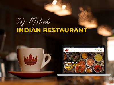 TAJ MAHAL - INDIAN RESTAURANT branding colors design icon ui ux web