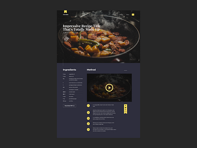 Cuisine Landing Page