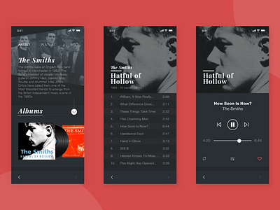 Dark UI Music App