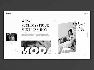 Dogue Fashion Magazine design fashion landing page web