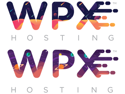 WPX Letter Logo Versions branding design flat graphic design hosting icon letter letter logo logo logo design typography vector web web illustration website