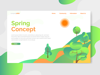 Spring Landing Page Concept