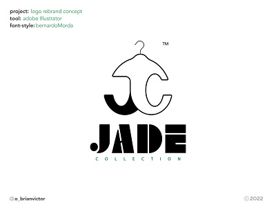 Jade Collection logo rebrand concept africalogo africanprint clothehangerlogo clothelinelogo clothestorelogo companylogo fashionlogo illustration logo logochallenge logodesign
