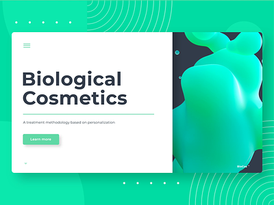 Bio Cosmetics Interaction Design 3d 3d design app design interaction interface liquid ui ux web website