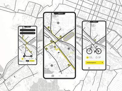 Sharing app app bycicle find map mobile mobile ui sharing ui