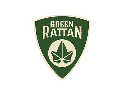 Green rattan primary logo