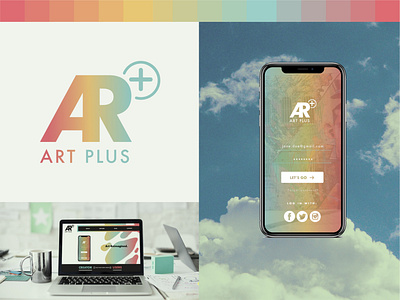 Art Plus app art branding logo mural web