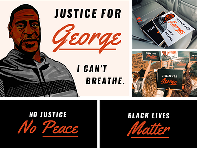 Justice for George Floyd blacklivesmatter george floyd illustration justice nojusticenopeace police brutality protest racism sign social justice