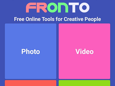 FRONTO - free online tools for creative people