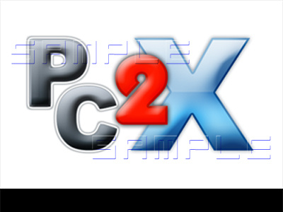 PC2X design logo logo design logotypes pc typogaphy x