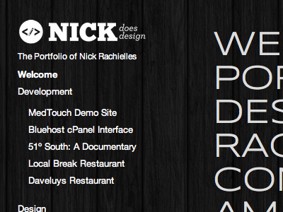 Logo and menu for my new portfolio dark logo menu web font