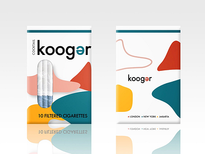 Cocktail cigarette- Kooger art branding branding design colour concept creative editorial flat graphic packaging packaging design print