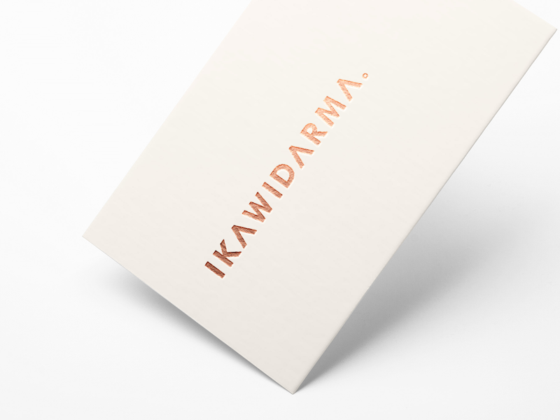 IKA WIDARMA Logo & Name Card design by Michelle Bong on Dribbble