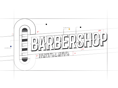 C Barbershop Logo Construction 2d abstract art brand branding business clean concept daily design drawing graphic design identity illustration illustrator lettering logo minimal vector