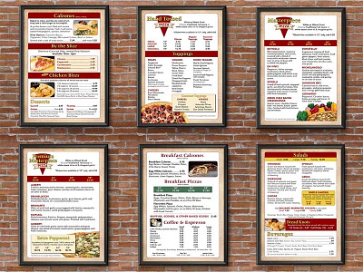 Pizza Menus Mockup menus posters wide format printing