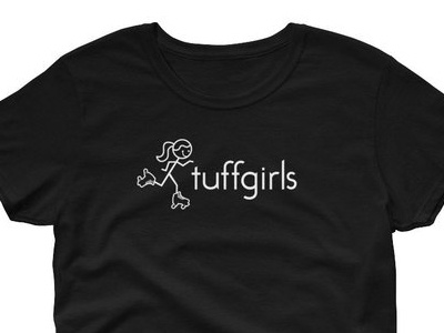 TUFFGIRLS Representing the girls who play hard girlsports rollerderby rollerskate tshirt tuffgirls