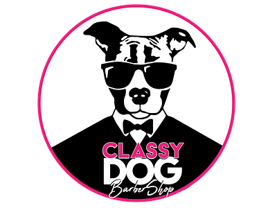 Classy Dog Logo barber logo lgbtq logo