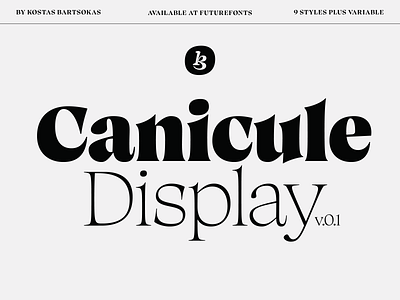 Canicule Display Type Family