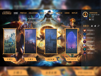 League of Legends UI/UX ReDesign [IT Layout]