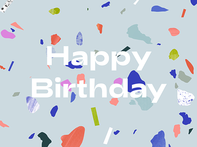 Happy Birthday birthday birthday card colorful design happy birthday illustration terrazzo typography
