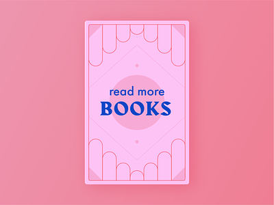 Read More Books 2020 book book cover colorful illustration pink resolution typography weekly warmup