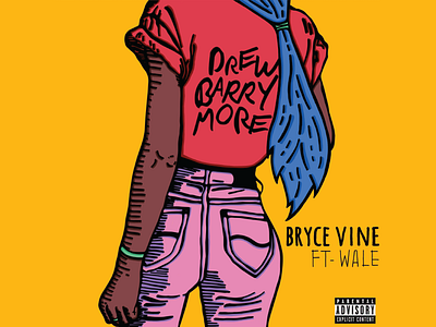 Drew Barrymore by Bryce Vine album art graphic design illustration single