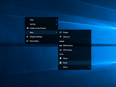 Windows 10 Contextual Menu | Desktop