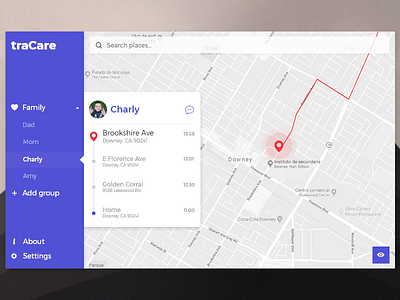 Location Tracker | Daily UI #020 adobe app challenge concept dailyui design desktop location tracker xd