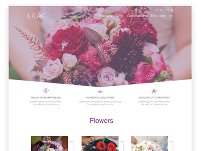 Lilac Flower Boutique Website design flowers lilac ui ux design web websitedesign